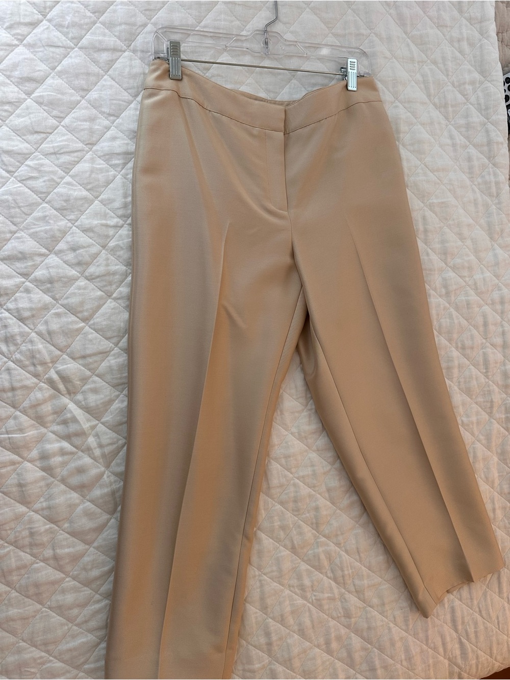 Ann Taylor Cropped Ankle Dress Pants in Beige